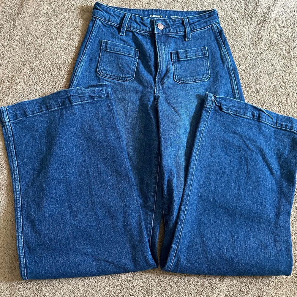 NWOT OLD NAVY SAILOR EXTRA HIGH RISE WIDE LEG JEANS